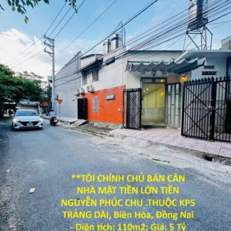 NHÀ ĐẸP – GIÁ TỐT BÁN CĂN NHÀ SỔ HỒNG RIÊNG 2 MĂT TRƯỚC SAU NỞ HẬU Phường Trảng Dài, Biên Hòa