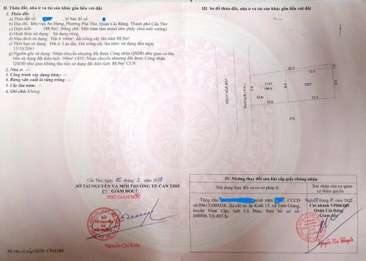 ĐẤT CHÍNH CHỦ ĐẸP – GIÁ TỐT – CẦN BÁN Khu Vực An Hưng, Phường Phú Thứ, Cái Răng – Cần Thơ