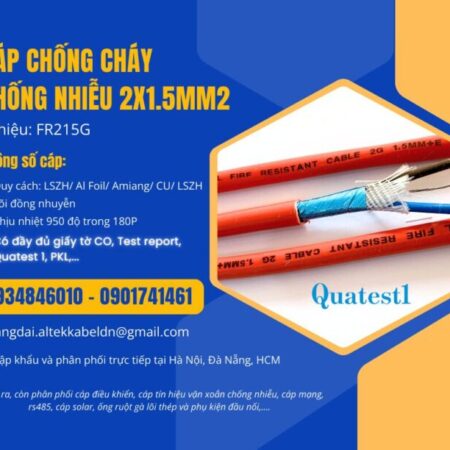 Cáp tín hiệu FR 2×1.5 chống cháy chống nhiễu Altek Kabel Cáp tín hiệu FR 2×1.5 chống cháy chống nhiễu Altek Kabel