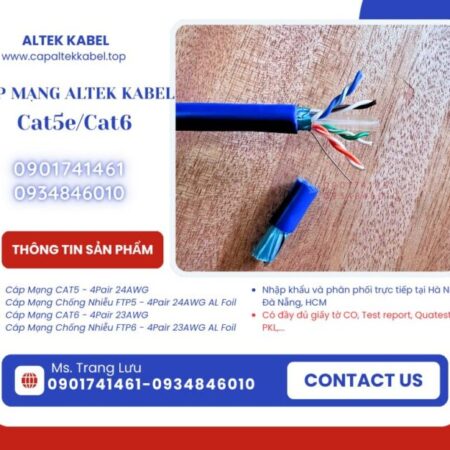 Cáp mạng Altek Kabel UTP/FTP chuẩn TCVN 8698:2011