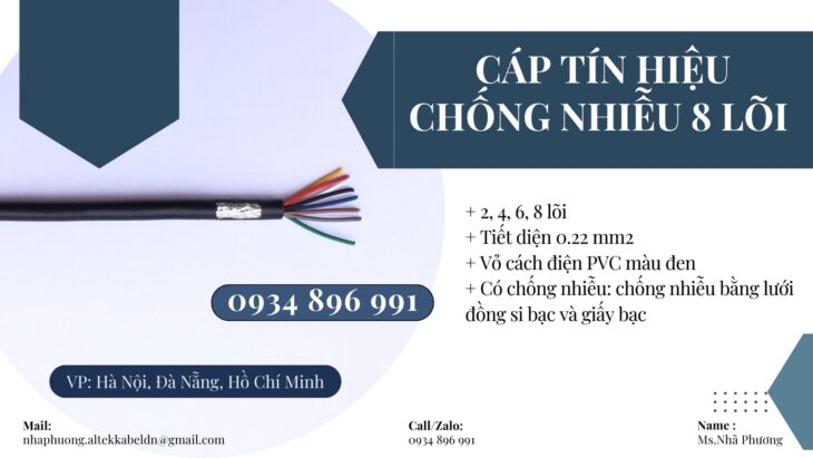 Cáp Chống Nhiễu 8X0.22 Mm2 Khánh Hòa, Bình Dương, Đồng Nai.
