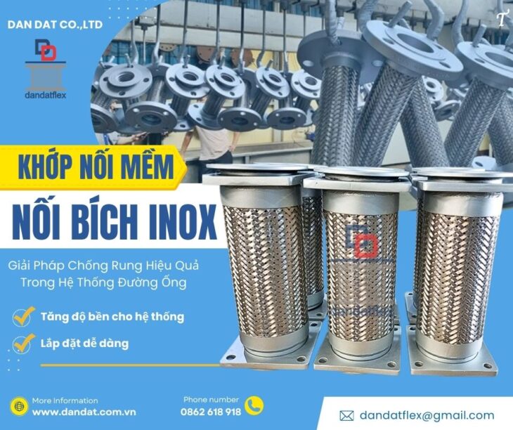 Khớp nối mềm bọc PJ/Khớp nối mềm inox bọc cách nhiệt/Khớp nối mềm rắc co ren/Ống mềm inox chịu nhiệt