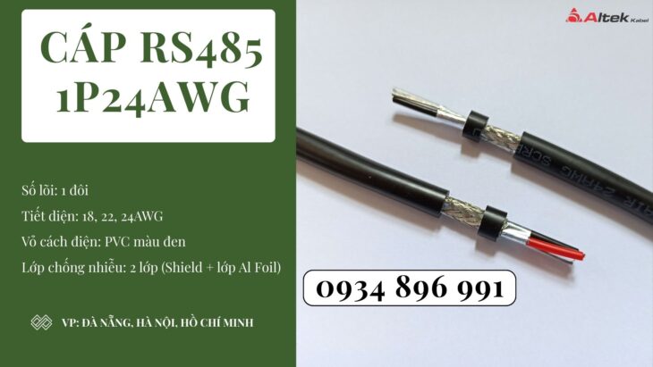 Cáp Tín Hiệu Rs485 1 Pair 24 Awg Cần Thơ, Long An Bình Dương