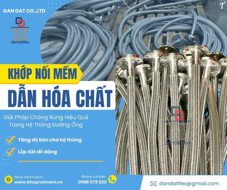 Khớp nối mềm bọc PJ/Khớp nối mềm inox bọc cách nhiệt/Khớp nối mềm rắc co ren/Ống mềm inox chịu nhiệt