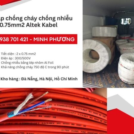 Cáp chống cháy chống nhiễu 2 lõi 0.75mm2 Aktek Kabel Huế, Quãng Ngãi, Bình Định