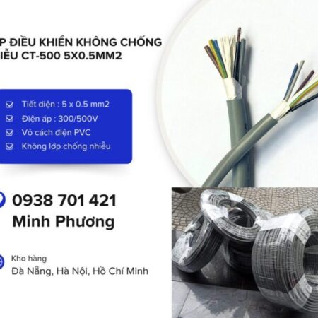 Cáp điều khiển không chống nhiễu CT-500 5×0.5mm2 Đà Nẵng, Hà Nội, Hồ Chí Minh