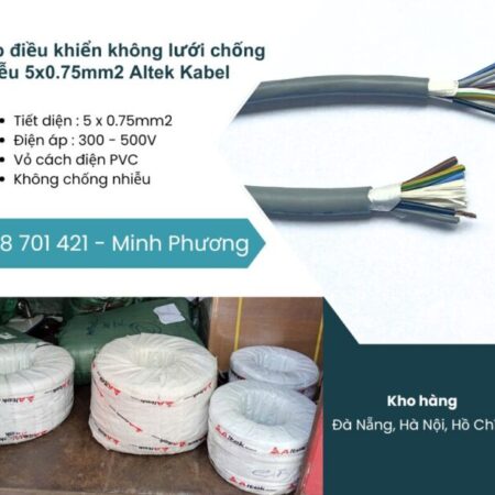 Cáp điều khiển không lưới chống nhiễu 5×0.75mm2 Altek Kabel Bình Định, Quảng Trị