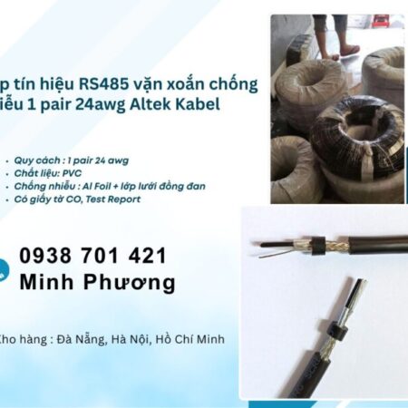 Cáp tín hiệu RS485 vặn xoắn chống nhiễu 1 pair 24awg Hà Nội, Hải Phòng, Hải Dương Cáp tín hiệu RS485 vặn xoắn chống nhiễu 1 pair 24awg Hà Nội, Hải Phòng, Hải Dương