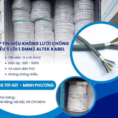 Cáp tín hiệu không lưới chống nhiễu 5 lõi 1.5mm2 Altek Kabel Đà Nẵng, Huế, Bình Định Cáp tín hiệu không lưới chống nhiễu 5 lõi 1.5mm2 Altek Kabel Đà Nẵng, Huế, Bình Định