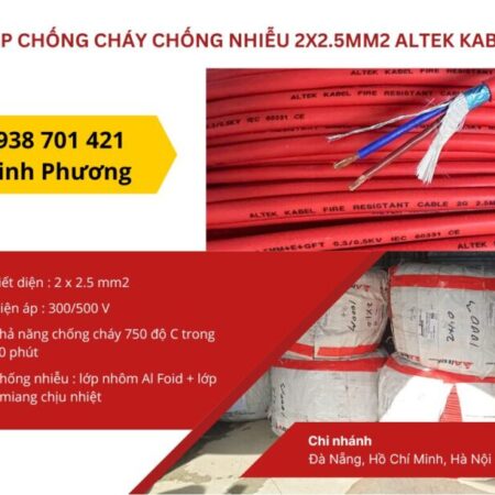 Cáp chống cháy chống nhiễu 2×2.5mm2 Altek Kabel sẵn kho Đà Nẵng, Hồ Chí Minh, Hà Nội Cáp chống cháy chống nhiễu 2×2.5mm2 Altek Kabel sẵn kho Đà Nẵng, Hồ Chí Minh, Hà Nội
