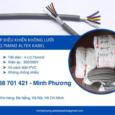 Dây cáp điện không lưới 4×0.75mm2 Altek Kabel Đắk Lắk, Đắk Nông, Lâm Đồng
