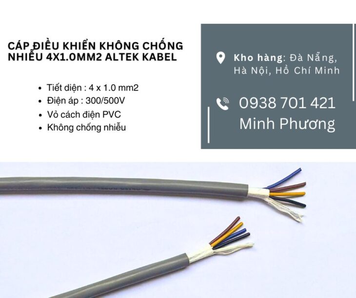Cáp tín hiệu không chống nhiễu Altek Kabel 4×1.0mm2 Quảng Nam, Quảng Ngãi, Bình Định