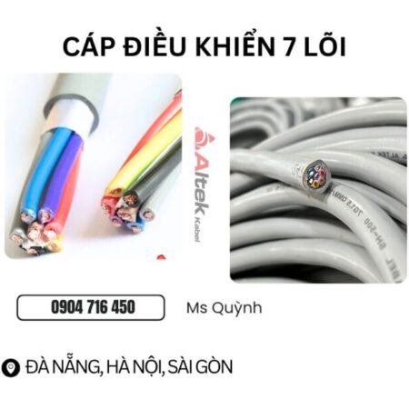 Cáp Điều Khiển 7×0.75, 7×0.5 Altek Kabel DVVS Đà Nẵng, Hà Nội, Thanh Hóa, Bình Định Cáp Điều Khiển 7×0.75, 7×0.5 Altek Kabel DVVS Đà Nẵng, Hà Nội, Thanh Hóa, Bình Định