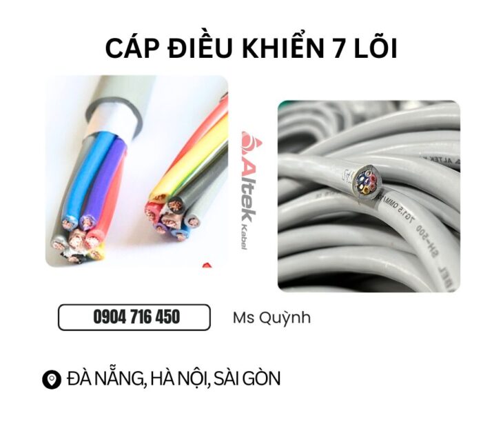 Cáp Điều Khiển 7×0.75, 7×0.5 Altek Kabel DVVS Đà Nẵng, Hà Nội, Thanh Hóa, Bình Định