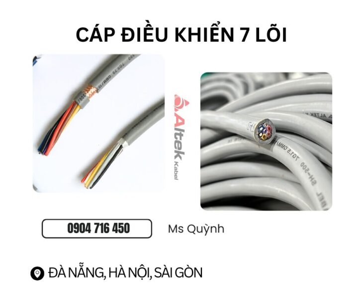 Cáp Điều Khiển 7×0.75, 7×0.5 Altek Kabel DVVS Đà Nẵng, Hà Nội, Thanh Hóa, Bình Định