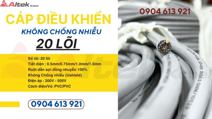 Cáp điện chống nhiễu Altek Kabel 20×0.5/20×0.75/20×1.0/20×1.0