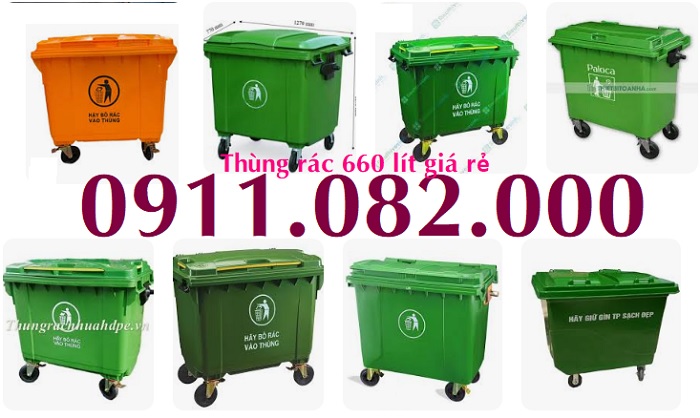 Thùng rác sỉ lẻ giá tốt hàng chất lượng- thùng rác 120l 240l màu sắc đa dạng- lh 0911082000