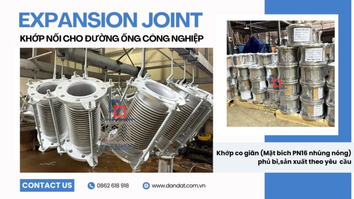 Khớp giãn nở hình chữ nhật/ Khớp nối giãn nở nhiệt/ Khớp nối giãn nở nhiệt inox/ Bù giãn nở nhiệt