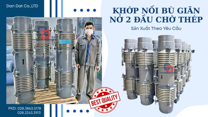 Khớp giãn nở hình chữ nhật/ Khớp nối giãn nở nhiệt/ Khớp nối giãn nở nhiệt inox/ Bù giãn nở nhiệt