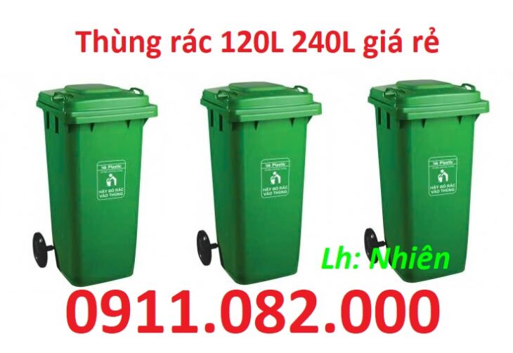 Giảm giá thùng rác 120l 240L năm 2026- thùng rác nhựa giá rẻ tại vĩnh long- lh 0911.082.000