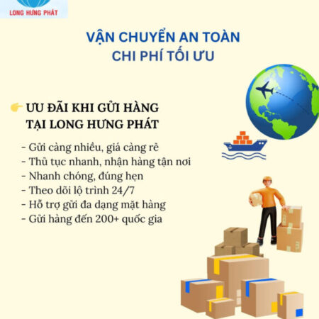 Gửi hàng đi Mỹ, Úc, Canada, Châu Âu và hơn 200+ quốc gia