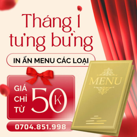 THIẾT KẾ IN ẤN MENU ĐẸP