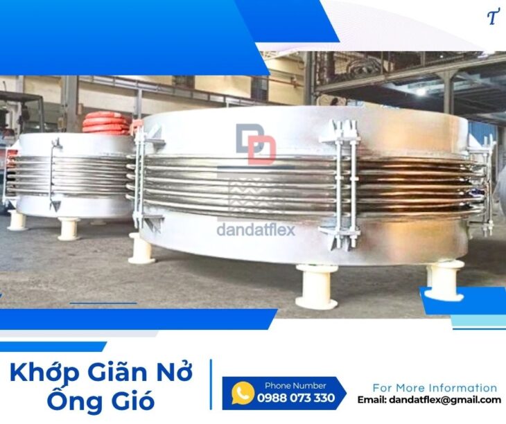 Khớp giãn nở chuyên dùng dẫn khí CO, Khớp giãn nở inox nối bích, Khớp giãn nở tháp điều hòa