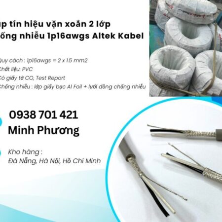 Cáp tín hiệu vặn xoắn 2 lớp chống nhiễu 1p16awgs Altek Kabel Đà Nẵng, Bình Định, Phú Yên Cáp tín hiệu vặn xoắn 2 lớp chống nhiễu 1p16awgs Altek Kabel Đà Nẵng, Bình Định, Phú Yên