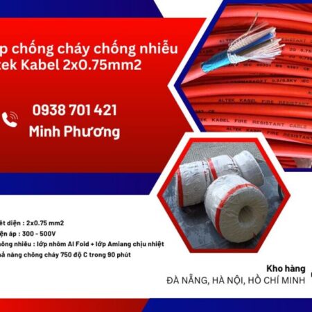 Cáp chống cháy chống nhiễu Altek Kabel 2×0.75mm2 phân phối Ninh Thuận, Vũng Tàu Cáp chống cháy chống nhiễu Altek Kabel 2×0.75mm2 phân phối Ninh Thuận, Vũng Tàu