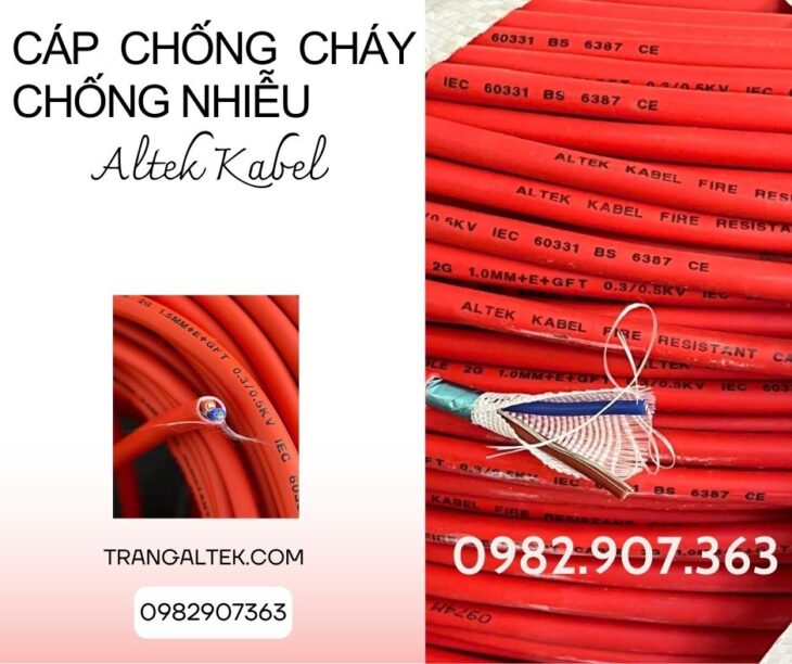 Cáp chống cháy Altek Kabel LSZH – Đạt Quatest 1, IEC 60331-21