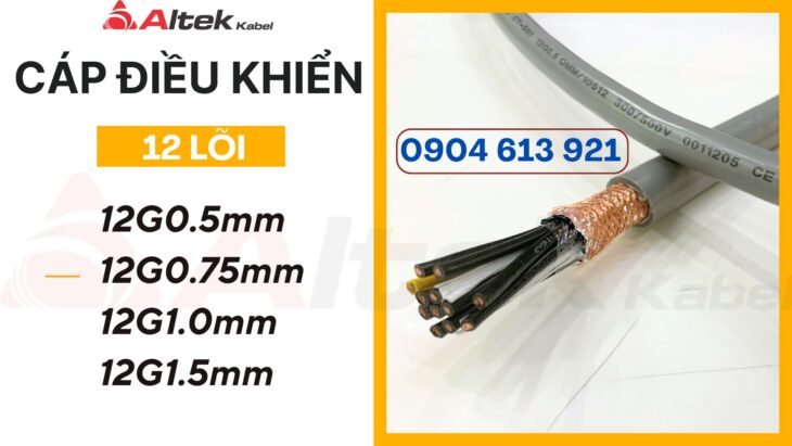 Cáp điều khiển CT -500 12G0.75SQMM Altek Kabel chính hãng – phân phối tại miền Trung