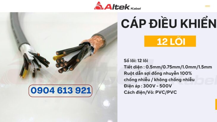 Cáp điều khiển CT -500 12G0.75SQMM Altek Kabel chính hãng – phân phối tại miền Trung