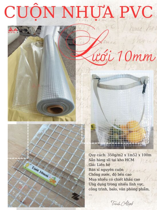 Bảng giá màng nhựa pvc chính hãng Altek, lưới 10mm