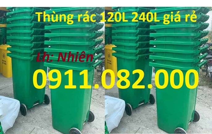 Thùng rác chất lượng giá rẻ cạnh tranh- thùng thu gom rác, thùng rác 120L 240L 660L- lh 0911.082.00