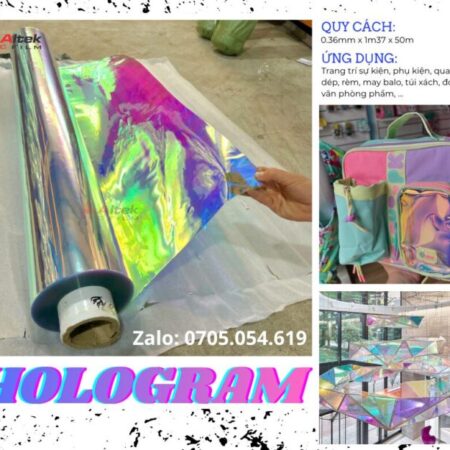 Pvc bảy sắc cầu vòng lấp lánh, chống nước, giá rẻ tại kho