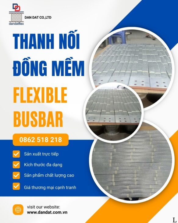 Dây đồng bện mạ thiếc dùng làm tiếp địa (Thanh nối đồng mềm), khớp nối mềm busway