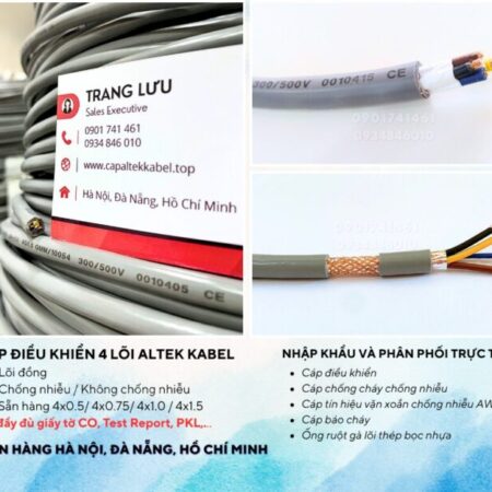 Cáp điều khiển 4 lõi chống nhiễu/ không chống nhiễu – Altek Kabel