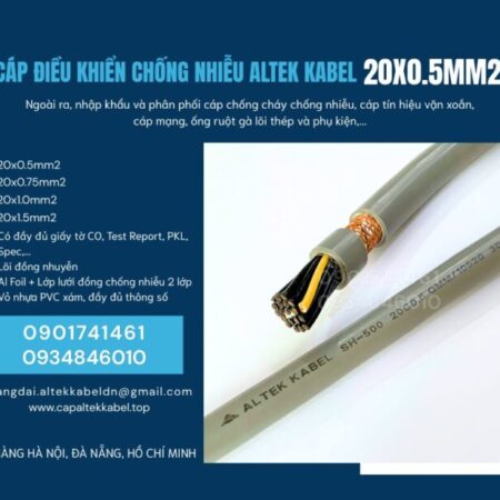 Cáp điện, cáp tín hiệu chống nhiễu 20×0.5 sẵn Hà Nội, Đà Nẵng