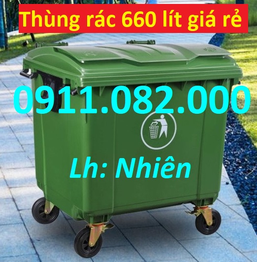 Chuyên bán thùng rác giá rẻ- thùng rác 660 lít giá rẻ tại cần thơ-lh 0911082000