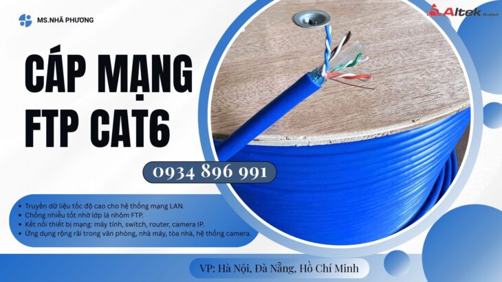 CÁP MẠNG FTP CAT6 LÕI ĐỒNG 100% TẠI BÌNH DƯƠNG, ĐỒNG NAI, BÀ RỊA VŨNG TÀU