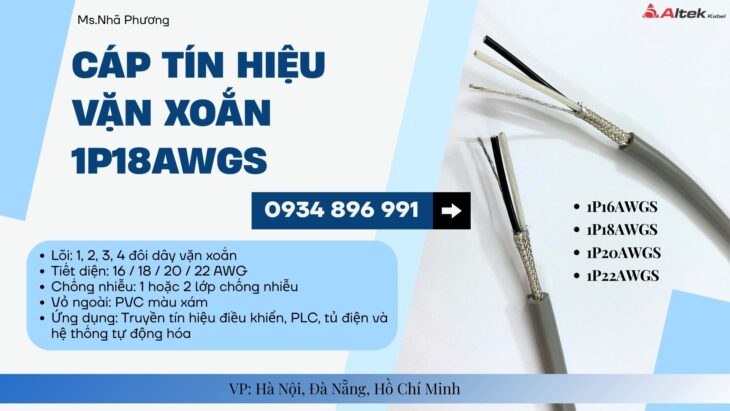 Cáp Tín Hiệu 1P 18 AWG Altek Kabel – Giao Nhanh TP.HCM, Bình Dương, Đồng Nai