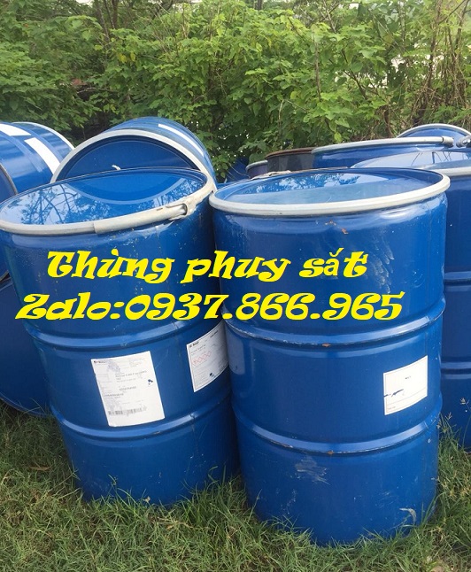 Phuy sắt, thùng phuy sắt cũ, bán phuy sắt tại Hà Nội, phuy nắp mở cũ, phuy cũ