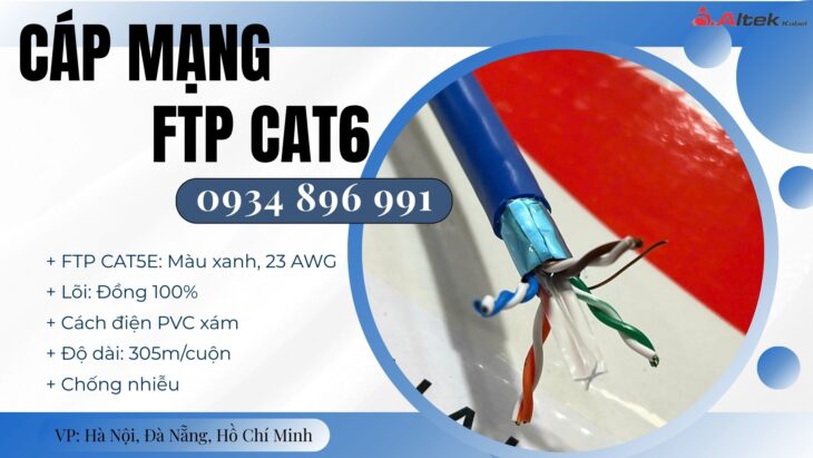 CÁP MẠNG FTP CAT6 LÕI ĐỒNG 100% TẠI BÌNH DƯƠNG, ĐỒNG NAI, BÀ RỊA VŨNG TÀU