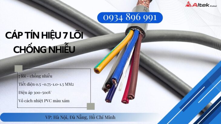 Cáp Tín Hiệu Chống Nhiễu 7×1.5mm² – Phân Phối Quảng Trị, Quảng Bình, Quảng Ngãi, Bình Định