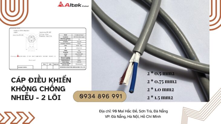 Cáp Tín Hiệu 2 X 1.5mm2 Sẵn Hàng Hà Tĩnh, Nghệ An, Thanh Hóa – Báo Giá Trong Ngày