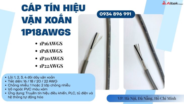 Cáp Tín Hiệu 1P 18 AWG Altek Kabel – Giao Nhanh TP.HCM, Bình Dương, Đồng Nai
