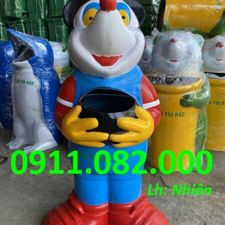 Cung cấp thùng rác hình thú giá rẻ tại vĩnh long- thùng rác gấu trúc, chuột micky- lh 0911082000 Cung cấp thùng rác hình thú giá rẻ tại vĩnh long- thùng rác gấu trúc, chuột micky- lh 0911082000