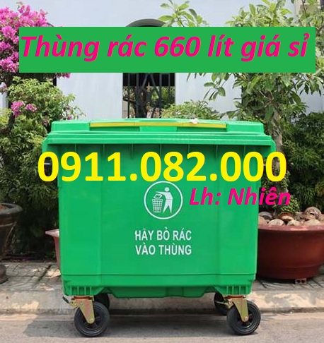 Cung cấp thùng rác 660 lít giá rẻ tại Cần Thơ- hàng chất lượng giá tốt- lh 0911082000