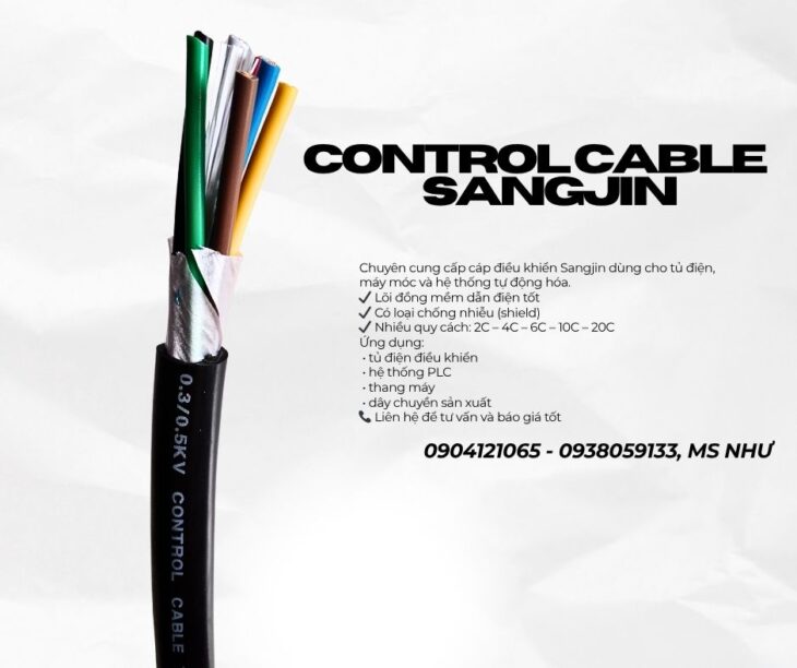 Cáp Sangjin dùng cho thang máy và hệ thống điều khiển
