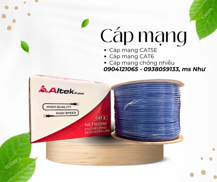 Cáp mạng Cat6 cho hệ thống mạng tốc độ cao